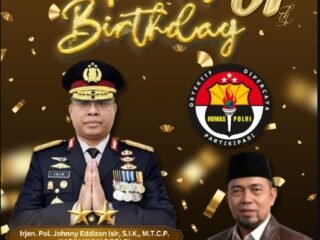 PW-FRN Counter Polri Ucapkan Selamat Ulang Tahun ke-51 Kadivhumas Polri Irjen Pol. Johnny Edizzon Izir