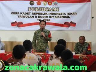 Dandim Kendal Buka Persami KKRI Batch5 Tanamkan Disiplin Pantang Menyerah dan Bijak Bermedia Sosial