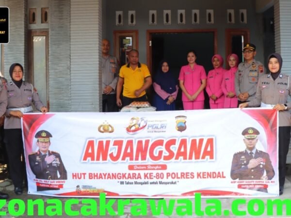 HUT Bhayangkara ke-80, Polres Kendal Anjangsana ke Keluarga Polri di Gemuh