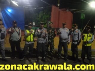 Patroli Malam, Babinsa Gemuh Libatkan Linmas Jaga Kondusivitas Wilayah