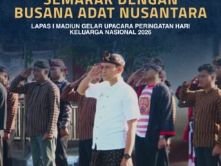 Semarak Busana Adat Nusantara, Lapas Kelas I Madiun Gelar Upacara Peringatan Hari Keluarga Nasional 2026