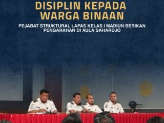 Perkuat Kesadaran dan Disiplin, Pejabat Struktural Lapas Kelas I Madiun Berikan Pengarahan kepada Warga Binaan