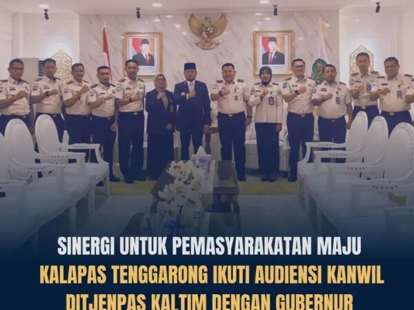 Perkuat Sinergi Pemasyarakatan, Kalapas Kelas IIA Tenggarong Hadiri Audiensi Kanwil Ditjenpas Kalimantan Timur Bersama Gubernur Kaltim