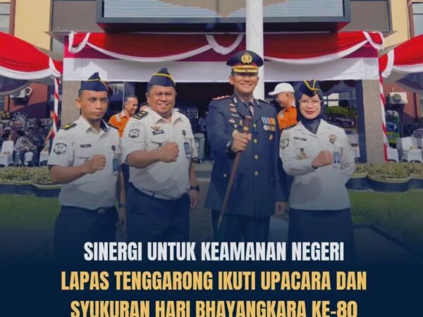 Perkuat Sinergi dengan Polri, Lapas Kelas IIA Tenggarong Hadiri Upacara Parade dan Syukuran Hari Bhayangkara ke-80