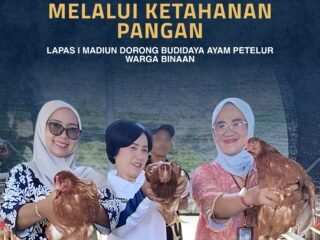 Dukung Kemandirian Melalui Ketahanan Pangan, Lapas Kelas I Madiun Kembangkan Budidaya Ayam Petelur bagi Warga Binaan