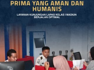 Layanan Kunjungan Lapas Kelas I Madiun Berjalan Optimal, Wujudkan Pelayanan Prima yang Aman dan Humanis