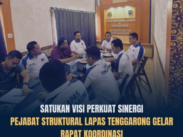 Satukan Visi dan Perkuat Sinergi, Pejabat Struktural Lapas Kelas IIA Tenggarong Gelar Rapat Koordinasi