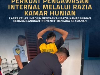 Perkuat Pengawasan Internal, Lapas Kelas I Madiun Gencarkan Razia Kamar Hunian sebagai Langkah Preventif Menjaga Keamanan dan Ketertiban