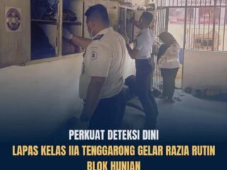 Perkuat Deteksi Dini Gangguan Kamtib, Lapas Kelas IIA Tenggarong Gelar Razia Rutin Blok Hunian