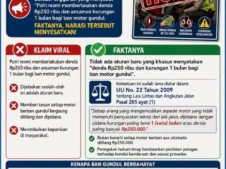 Korlantas Polri: Masyarakat Diimbau Tidak Mudah Percaya Hoaks Terkait Polisi Akan Denda Rp250 Ribu untuk Ban Gundul
