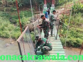 Jembatan Garuda Merah Putih Desa Mojoagung Kendal Capai 90 Persen