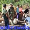 Tak Kenal Hari Libur, Satgas TMMD dan Warga Kebut Pengecoran Jalan Penghubung Dua Kecamatan