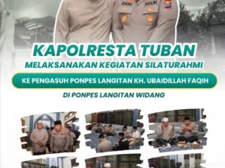 Kapolresta Tuban Perkuat Sinergitas dengan Ulama, Silaturahmi ke Pengasuh Ponpes Langitan Widang