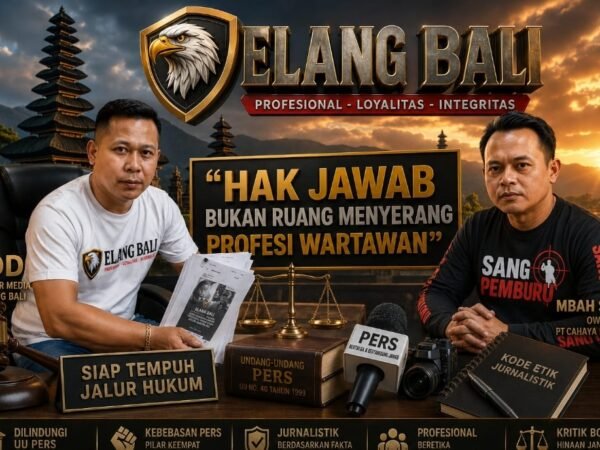 Owner Media Elang Bali "DD" Tegaskan Siap Tempuh Jalur Hukum, Mbah Semar: Hak Jawab Bukan Ruang Menyerang Profesi Wartawan