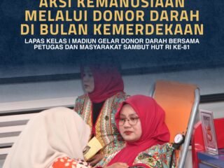 Sambut HUT RI ke-81, Lapas Kelas I Madiun Gelar Aksi Donor Darah, Wujud Nyata Kepedulian Kemanusiaan