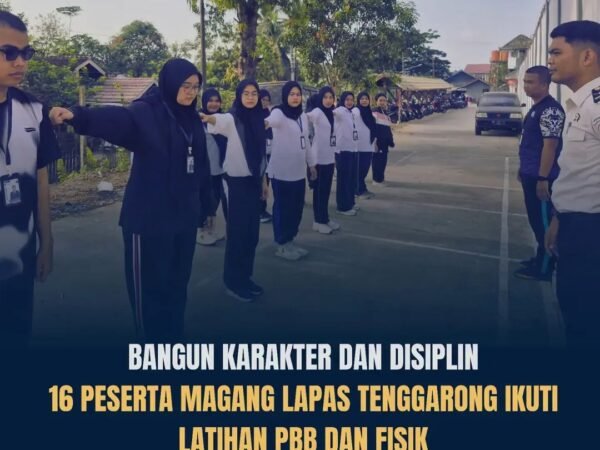 Bukan Sekadar Magang, Lapas Tenggarong Bentuk Disiplin dan Karakter 16 Peserta Melalui Latihan PBB