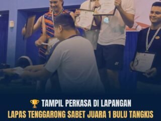 Smash Kemenangan! Lapas Kelas IIA Tenggarong Raih Juara 1 Bulu Tangkis Antar-UPT Pemasyarakatan Kaltim