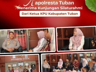 Perkuat Sinergitas Jelang Tahapan Demokrasi, Kapolresta Tuban Terima Silaturahmi Ketua KPU Kabupaten Tuban