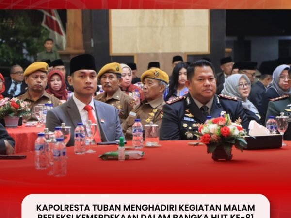 Kapolresta Tuban Hadiri Malam Refleksi Kemerdekaan HUT ke-81 RI di Pendopo Krido Manunggal