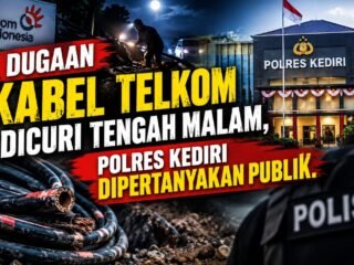 Dugaan Kabel Telkom Dicuri Tengah Malam, Polres Kediri Dipertanyakan Publik