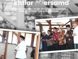 Ikhtiar Bersama, Lapas Kelas I Madiun Gelar Gerakan Nasional Shalat Istisqa’ dan Doa Bersama