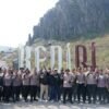 Riding ke Gunung Kelud, Polres Kediri dan Awak Media Suarakan Kesiapsiagaan Bencana