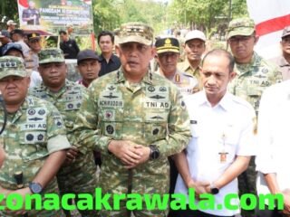 Pangdam IV/Diponegoro Tinjau Jembatan Gantung Merah Putih dan Resmikan Sumur Bor di Pati