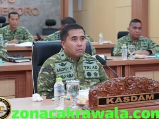Kasdam IV/Diponegoro Ikuti Vicon Bersama Wapang TNI Bahas Perkembangan KDKMP