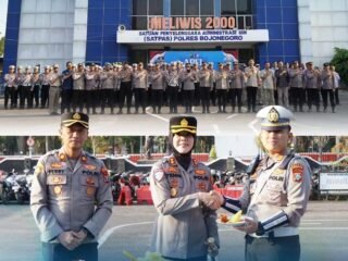 Kapolres Bojonegoro Pimpin Apel Hari Lalu Lintas Bhayangkara Ke-71