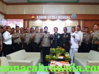 Kapolres Kendal Anjangsana ke Kodim 0715, Perkuat Sinergi TNI-Polri HUT TNI ke-81