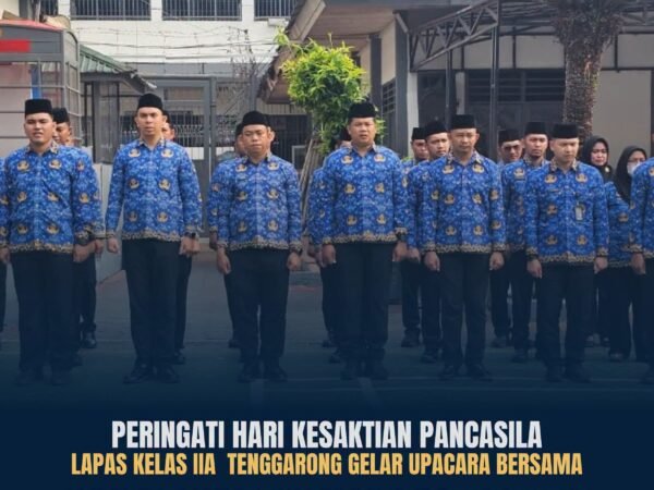Teguhkan Nilai Persatuan, Lapas Kelas IIA Tenggarong Gelar Upacara Hari Kesaktian Pancasila
