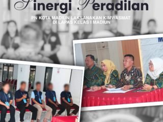 Sinergi Peradilan, PN Kota Madiun Laksanakan Kimwasmat di Lapas Kelas I Madiun