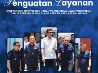 Penguatan Layanan, Staf Khusus Menteri dan Kakanwil Ditjenpas Jatim Tinjau Dapur Bersahaja dan Ruang Afeksi Lapas Madiun