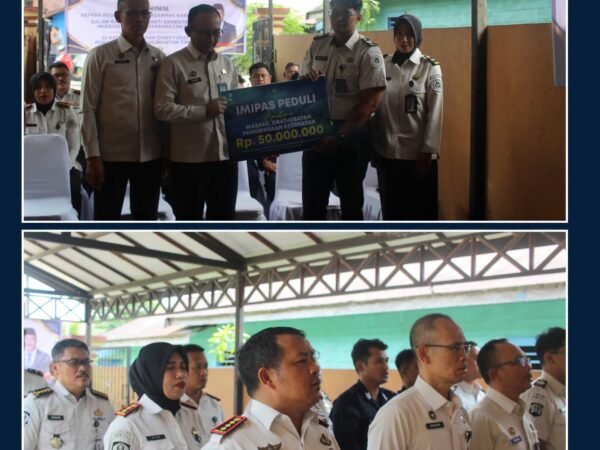 Hari Bakti ke-2 Kemenimipas, Lima Pegawai Lapas Tenggarong Terdampak Karhutla Terima Bantuan Sosial
