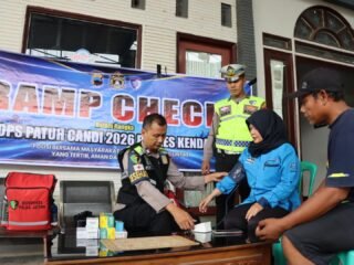Satlantas Polres Kendal Gelar Ramp Check, Periksa Kelaikan Kendaraan Angkutan